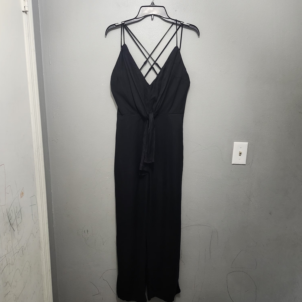 Abercrombie & Fitch Black Jumpsuit with Strappy Back Size S Tall